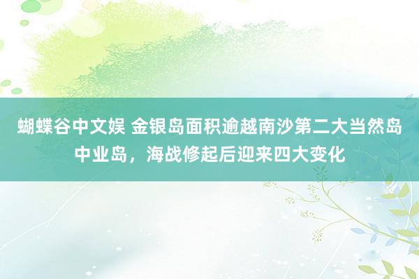 蝴蝶谷中文娱 金银岛面积逾越南沙第二大当然岛中业岛，海战修起后迎来四大变化