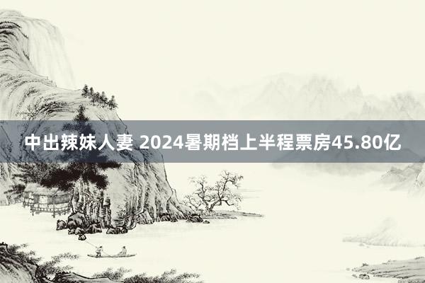 中出辣妹人妻 2024暑期档上半程票房45.80亿