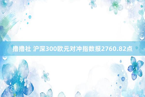 撸撸社 沪深300欧元对冲指数报2760.82点