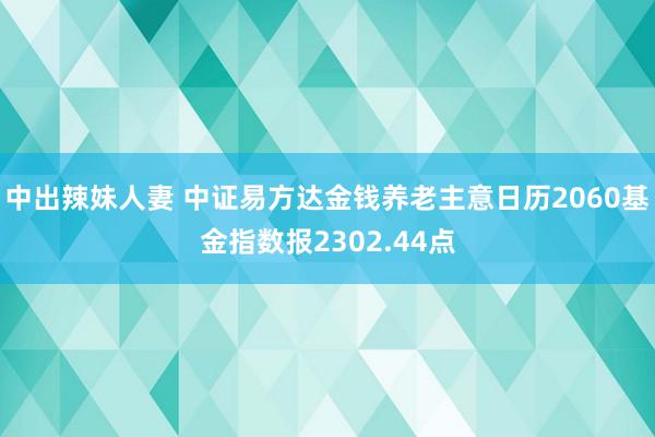 中出辣妹人妻 中证易方达金钱养老主意日历2060基金指数报2302.44点