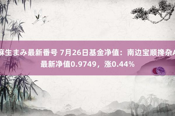 麻生まみ最新番号 7月26日基金净值：南边宝顺搀杂A最新净值0.9749，涨0.44%