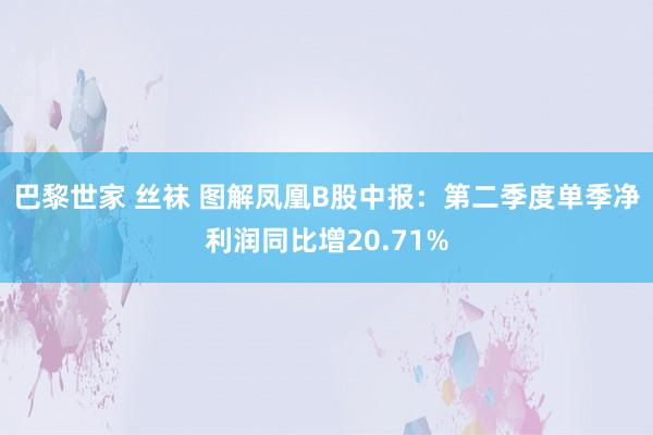 巴黎世家 丝袜 图解凤凰B股中报：第二季度单季净利润同比增20.71%